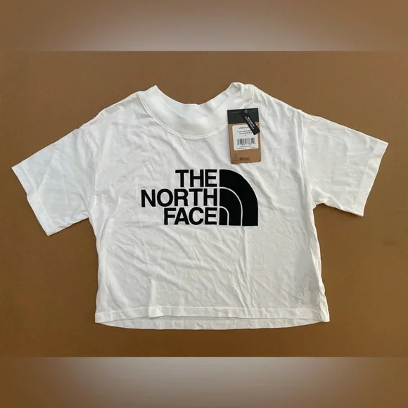 NWT white cropped north face tee - Picture 1 of 4